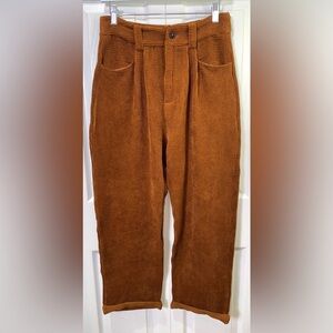 On You Soft Bulky Corduroy Pants Rust Orange Size M